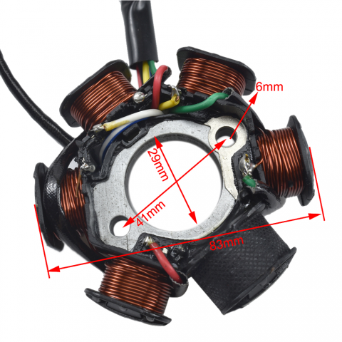 6 Coil Stator Magneto for GY6 50cc- 150CC ATV Quad Go Kart Scooter Taotao